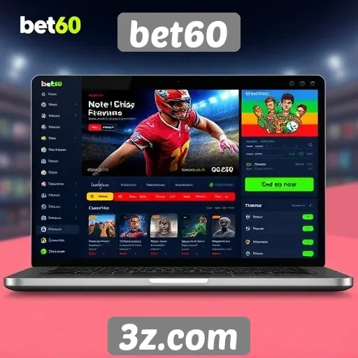 Facilidade de uso da interface do site bet60